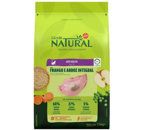 Guabi Natural Adult Cat (Цыпленок, рис), 7,5 см