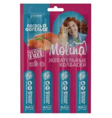 Molina Жевательные колбаски для кошек Лосось и форель, 20 г