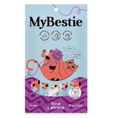 MyBestie Крем-Лакомство с тунцом и креветками, 15 г х 5 шт