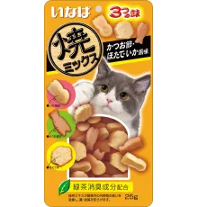 INABA Yaki Miksu Лакомство Кацуобуси, морской гребешок, кальмар, 25 г