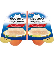 INABA CIAO TWINS Terrine Паштет Тунец Магуро и куриное филе со вкусом морского гребешка, 70 г