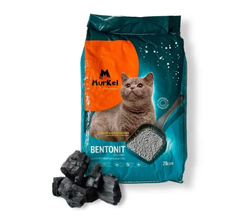Murkel Наполнитель бентонитовый (Уголь), 20 л/16 кг