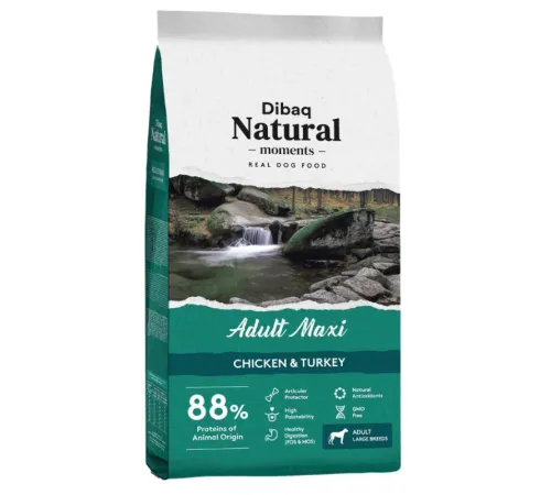 Dibaq Natural Moments Adult Maxi (Курица, индейка), 15 кг