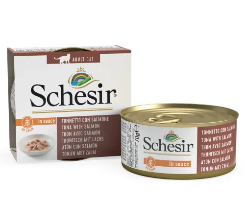 Schesir Tuna Salmon (Тунец, лосось в соусе), 70 г
