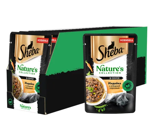 Sheba Nature's Collection (Индейка и морковь в соусе), 75 г