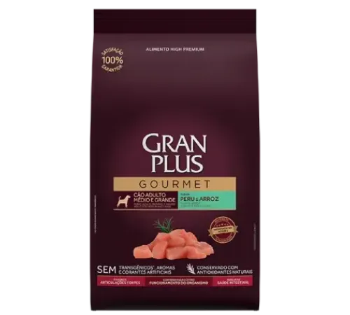 Granplus Gourmet Dog Adult Medium & Large (Индейка, рис), 10,1 кг