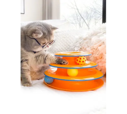 Petstages Игрушка для кошек Трек 3 этажа, 24 см