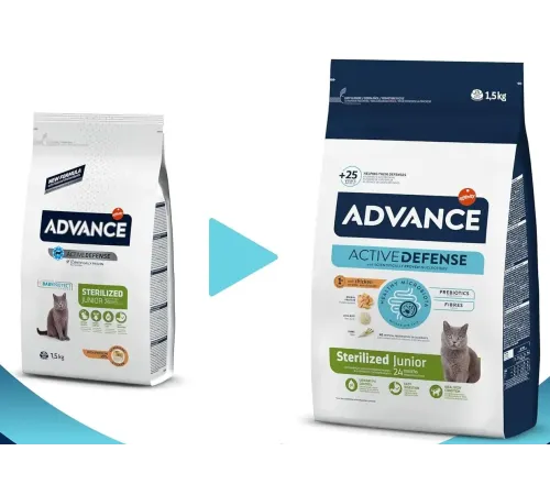 Advance Cat Young Sterilized (Курица и рис), 1,5 кг (УЦЕНКА)