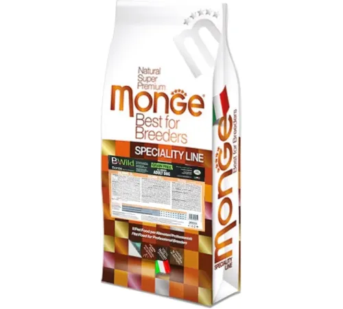 Monge Dog BWild Grain Free Adult All Breeds (Лосось), 15 кг