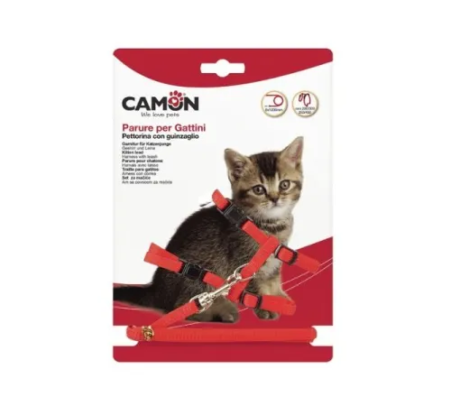 CAMON Шлея с поводком для котят, 8 мм х 120 см