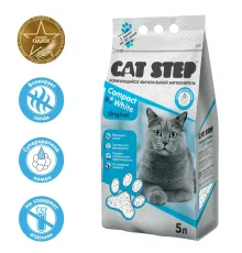 Cat Step Наполнитель белый Compact White Original, 5 л