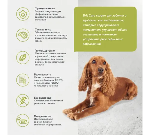 Брит Кеа Dog Adult M Healthy Skin&Shiny Coat (Лосось, индейка), 3 кг new