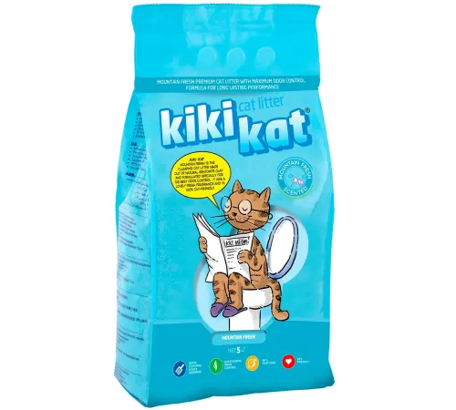 KiKiKat Наполнитель Горная свежесть, 5 л