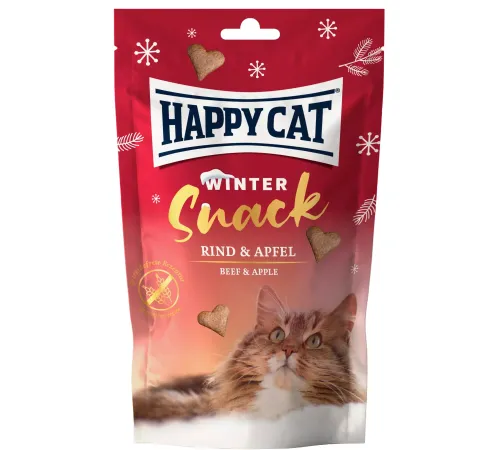 Happy Cat Winter Soft Snack (Говядина, яблоко), 100 г