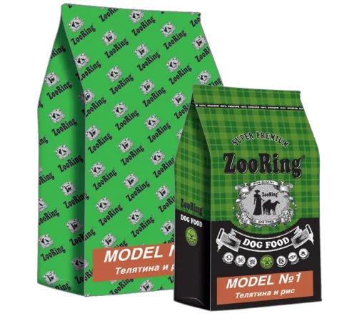ZooRing Adult Dog Model №1 (Телятина, рис), 10 кг