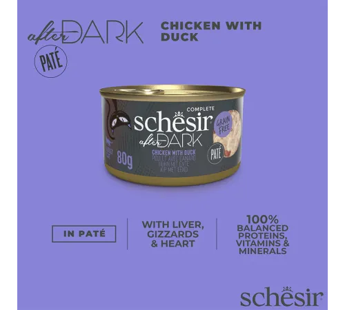 Schesir After Dark Pate (Курица, утка), 80 г