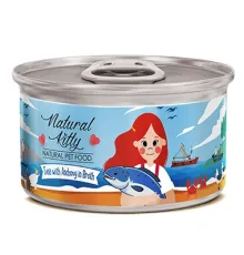 Natural Kitty Тунец с анчоусами в бульоне, 80 г
