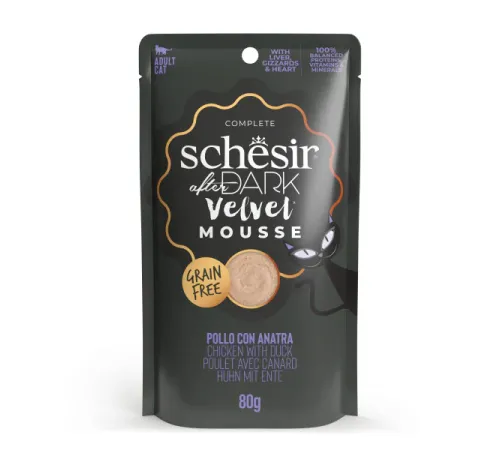 Schesir After Dark Velvet Mousse (Курица, утка), 80 г