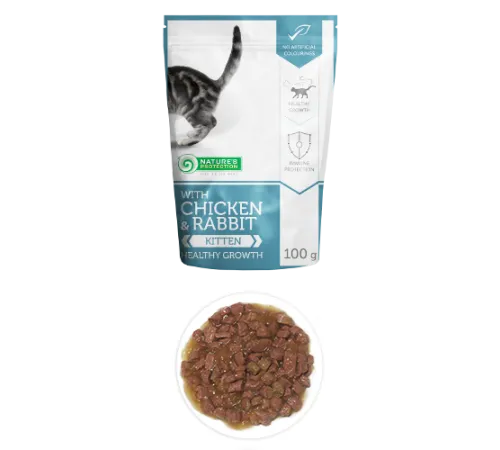 Паучи NP Cat With Chicken & Rabbit Kitten Healthy Growth 100 г