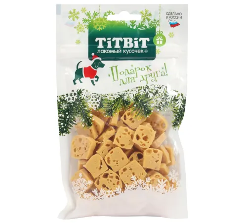 ТИТБИТ Сырная нарезка для собак (Новогодняя коллекция), 90 г