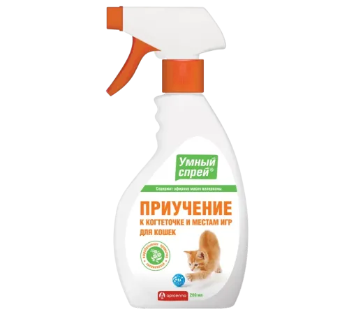 Apicenna Умный Спрей Приучение кошек к когтеточке, 200 мл