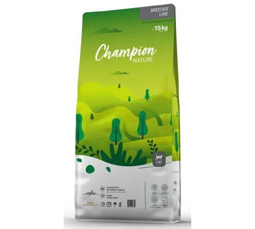 Craftia Champion Nature Super Sterilized Cat (Лосось с мускатной тыквой), 15 кг