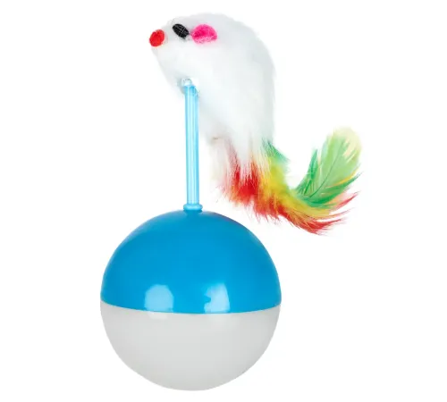 Fancy pets Игрушка для котов Мышка-неваляшка, 12 см