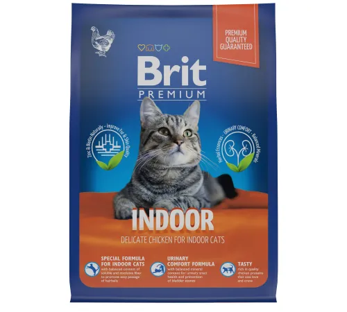 Брит Премиум Cat Indoor (Курица) 800 г