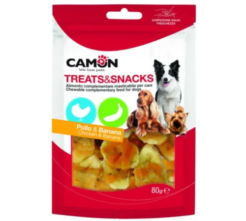 CAMON Снэки курица с бананом, 80 г