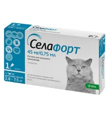 KRKA Селафорт для котов 2,6 - 7,5 кг (1 пипетка) 45 мг/0,75 мл