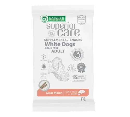 Nature's Protection Superior Care White Dogs Grain Free Clear Vision (Лосось), 110 г