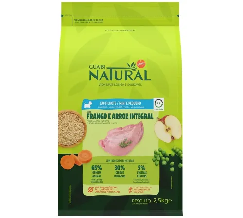 Guabi Natural Puppy Mini (Цыпленок, рис), 2,5 кг