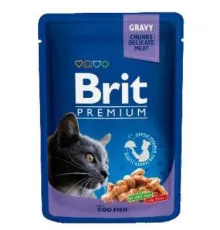 Brit Premium Cat Pouches with Cod Fish 100 г х 10 шт