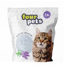 FOUR PETS силикагелевый наполнитель (Лаванда), 7,6 л