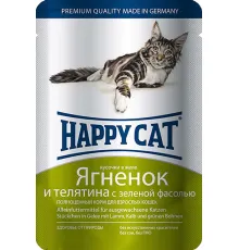 Happy Cat Пауч Ягненок, Теленок, Зеленая фасоль 100 г