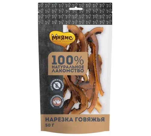 Мнямс Нарезка говяжья для собак, 50 г