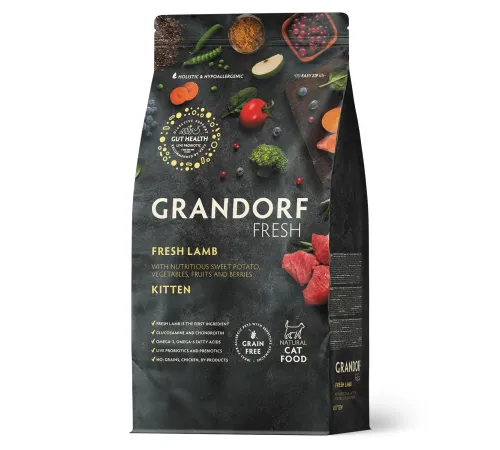 Grandorf Fresh Kitten (Ягненок и батат), 2 кг