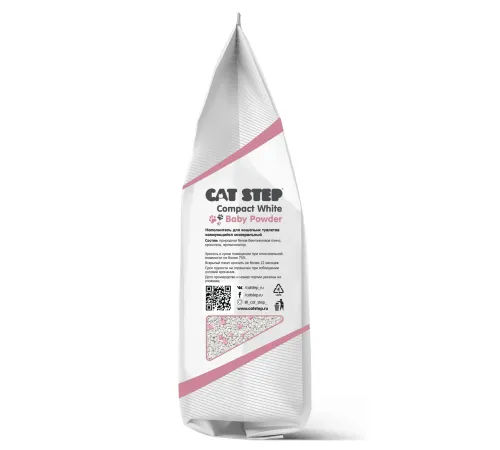 Cat Step Наполнитель белый Compact White Baby Powder, 5 л