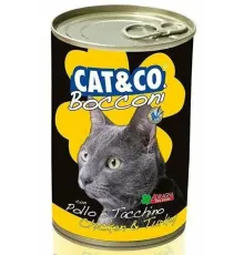 Adragna Cat&Co Кусочки курицы и индейки в соусе, 405 г