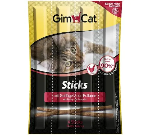 GimCat Палочки c птицей, 4 шт/уп.