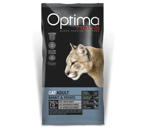 Optimanova Cat Adult (Кролик и картофель), 2 кг