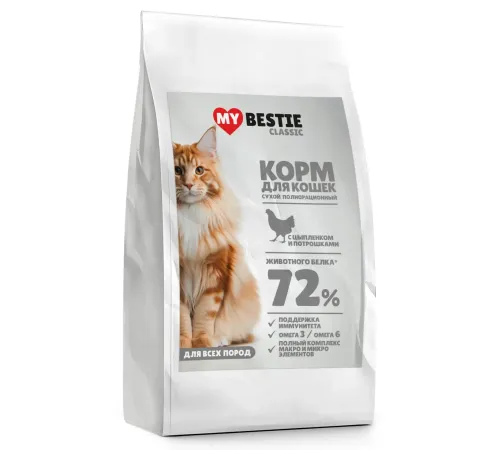 MyBestie Classic для кошек (Цыпленок, потрошка), 330 г