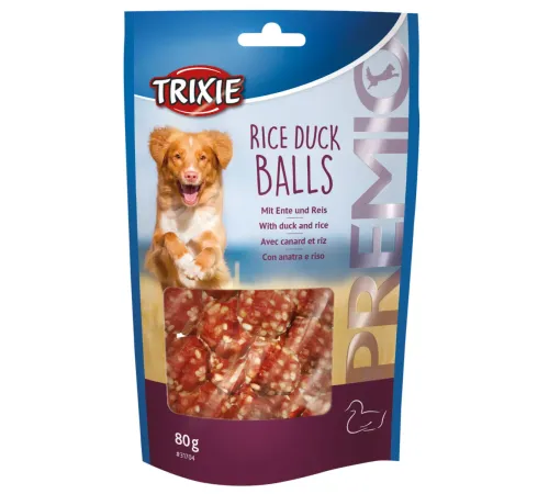 Trixie Premio Шарики из утиного мяса с рисом для собак, 80 г