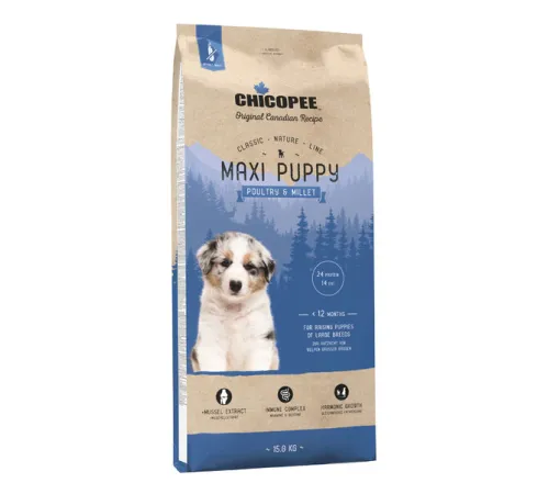 Chicopee CNL Maxi Puppy (Птица и просо) 15 кг