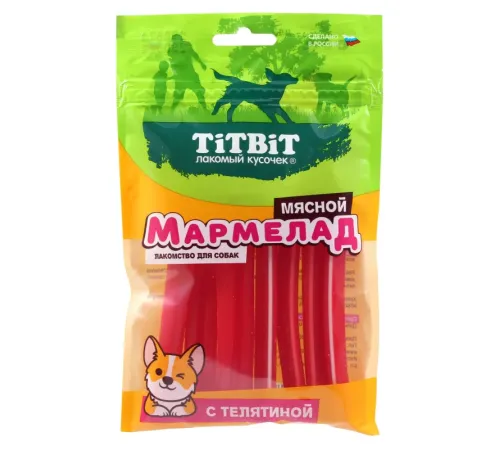 ТИТБИТ Мармелад мясной с телятиной для собак, 120 г