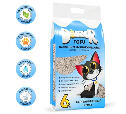 Doyzer Наполнитель TOFU (Активированный уголь), 6 л (2,5 кг)