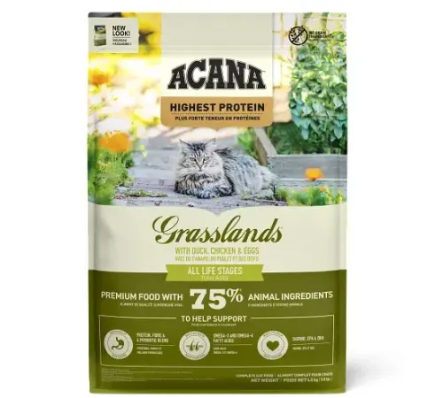 ACANA Highest Protein Grasslands Cat (Утка, курица, яйца), 4,5 кг