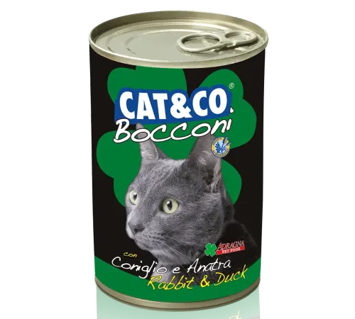 Adragna Cat&Co Кусочки кролика и утки в соусе, 405 г