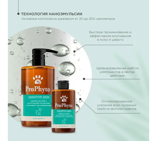 ProPhyto Шампунь для собак Sensitive Skin, 250 мл
