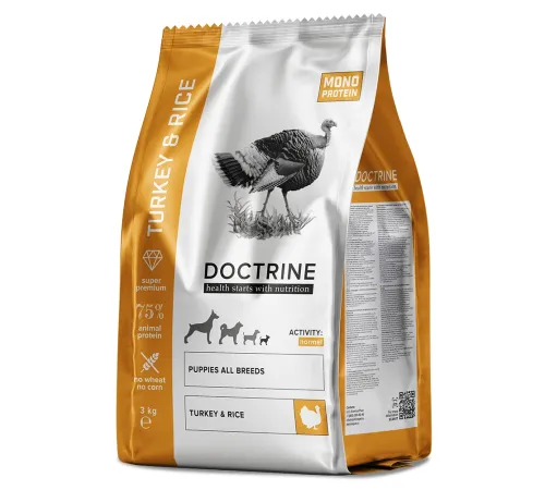 Doctrine Puppy All Breeds (Индейка, рис), 3 кг